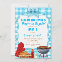 Bun dans le four et burgers sur le grill Shower bé