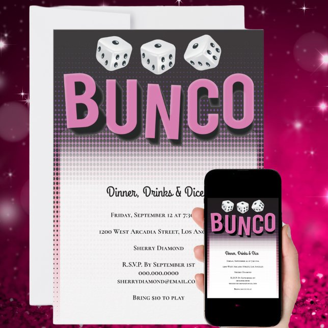 Invitation Bunco Dice (Créateur téléchargé)