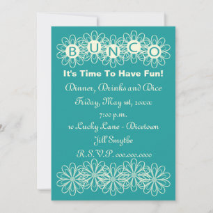 Invitation Bunco Flower