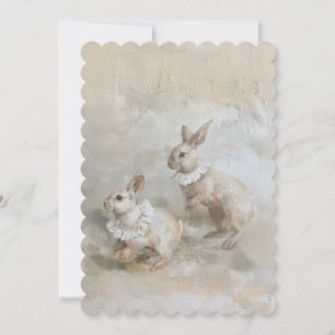 Invitation Bunnies - Taille de l'invitation plate : 12,7 cm x