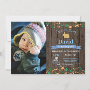 Invitation Bunny Anniversaire Fille de Pâques Oeuf 1er Annive