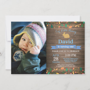 Invitation Bunny Anniversaire Fille de Pâques Oeuf 1er Annive