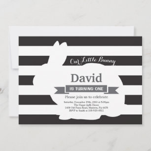 Invitation Bunny Anniversaire Oeuf de Pâques 1er premier anni