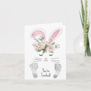 Invitation Bunny Baby Girl Douche