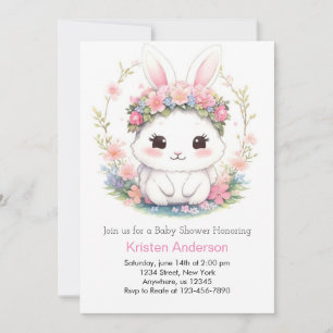 Invitation Bunny Delights Girl Baby shower