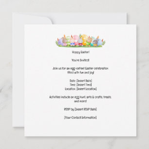 Invitation Bunny Hop à Pâques : Sauvez la date