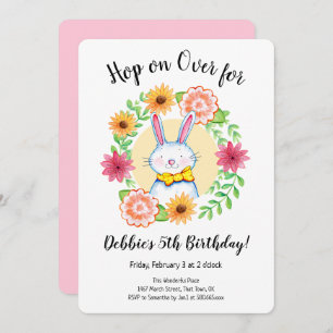 Invitation Bunny Hop sur Pastel Anniversaire