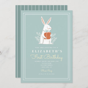 Invitation Bunny mignon premier anniversaire 1er anniversaire