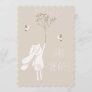 Invitation Bunny Sur Le Baby shower Neutre De L'Homogénéité E