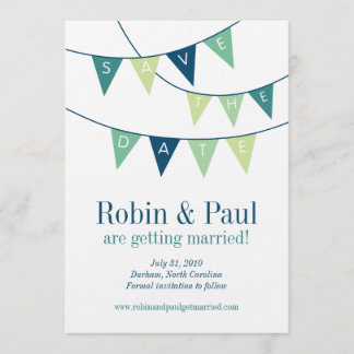 Invitation Bunting Enregistrez la date