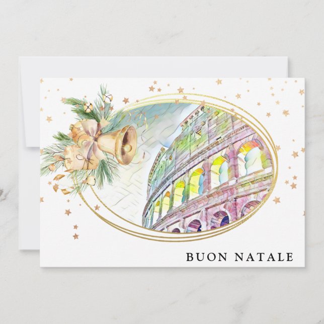 Invitation *~* BUON NATALE Italie AP20 Fête de Vacances Photo (Devant)
