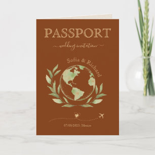Invitation Burange Mariage Destination Passport World