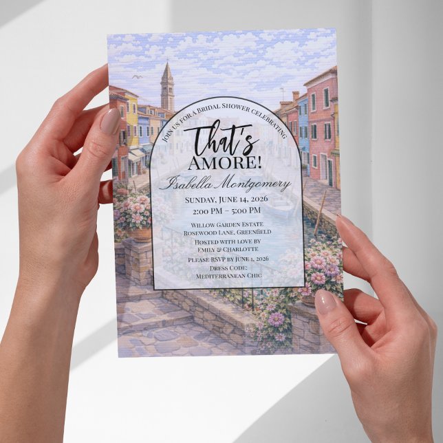 Invitation Burano Italian Themed Bridal Shower (Burano Italian Themed Bridal Shower Invitations
)