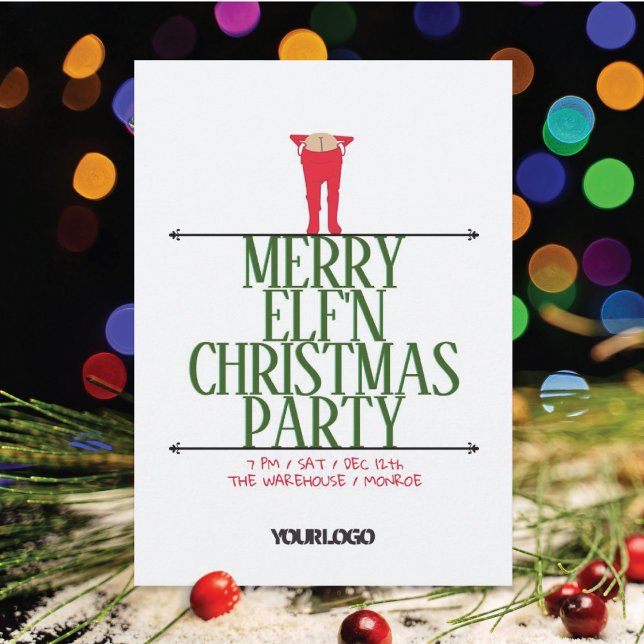 Invitation Bureau de Noël Elf Shenanigans (Créateur téléchargé)