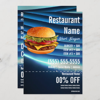 Invitation Burger 5x7