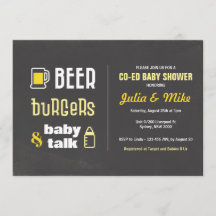 Burgers de bière et présentation pour bébé, Baby s