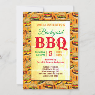 Invitation Burgers du Jardin BBQ Party