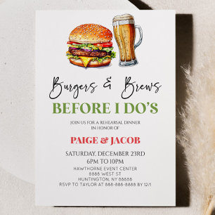 Invitation Burgers et brasses avant que je ne le fasse! Dîner