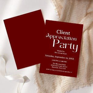 Invitation Burgundy client remerciement
