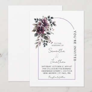 Invitation Burgundy et Sage Arch Mariage Invi