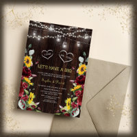 Burgundy Fall Sunflowers Grange I DO BBQ