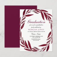 Burgundy Leaf Wreath Party