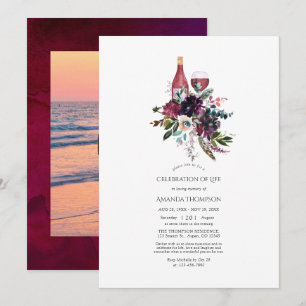 Invitation Burgundy Plum Dégustation de vin rouge Célébration