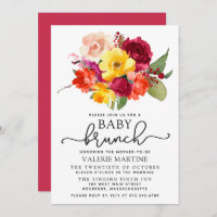 Burgundy rose orange jaune Bébé Brunch