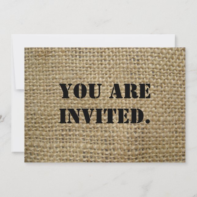 Invitation Burlap (Devant)