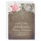 Burlap rustique et Fleurs roses dentelle Mariage o