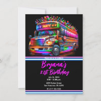 Bus de fête amusant lumières brillantes clignotant