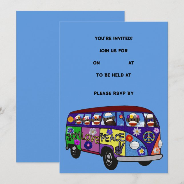 Invitation Bus de la Paix Argent Chaussette (Devant / Derrière)