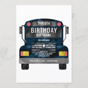 Invitation Bus de la partie de coupe-barres