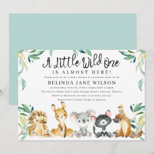 Invitation Bush Safari Un Baby shower Un Peu Sauvage