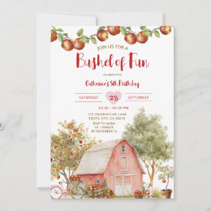 Invitation Bushel Fun Anniversaire Pomme Orchard Enfant Anniv