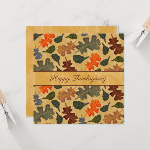 Invitation Business Autumn Oak Tree Feuille Bon thanksgiving