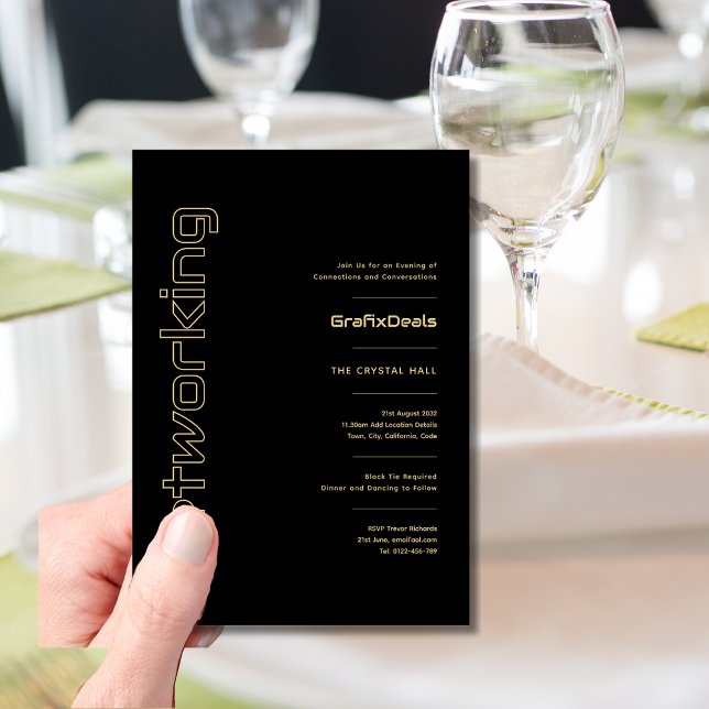 Invitation Business Corporate Tech Network Événements minimau (Créateur téléchargé)