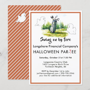 Invitation Business Golf Club Halloween Par tee