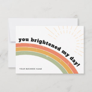 Invitation Business Merci Retro Rainbow Sun Bright Day