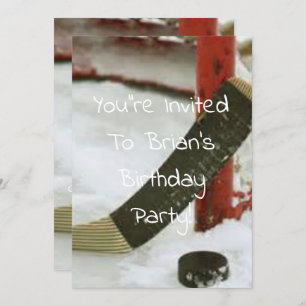 Invitation but de hockey net