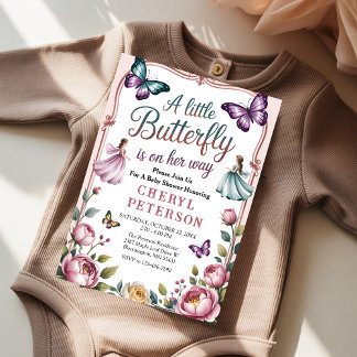 Invitation Butterfly Garden Baby Shower