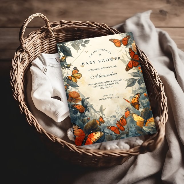 Invitation Butterfly Garden Baby Shower (Créateur téléchargé)