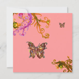 Invitation BUTTERFLY, violet violet violet rose vif