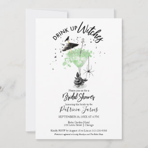 Invitation Buvez jusqu'à la dernière goutte Sorcières Shower