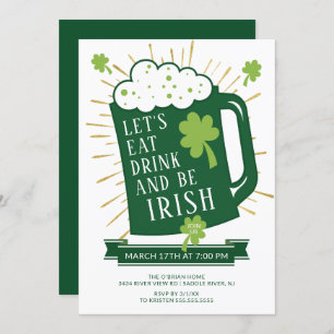 Invitation Buvons l'Irish St Patrick's Party