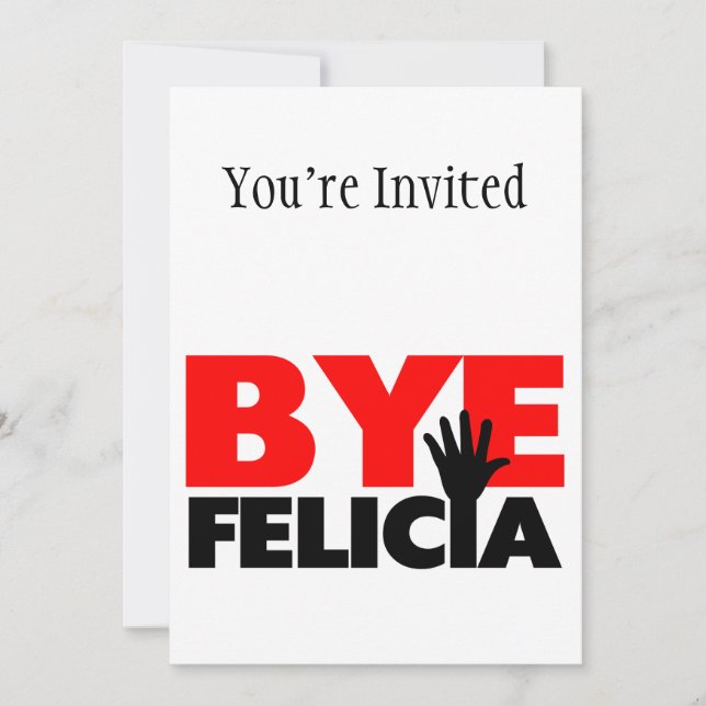 Invitation Bye Felicia Wand Hand (Devant)