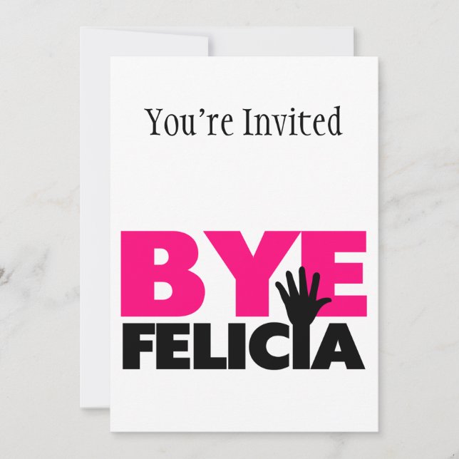 Invitation Bye Felicia Wand Hot Pink (Devant)