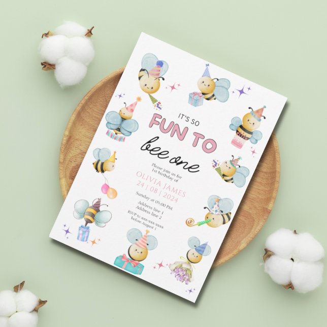 Invitation C’est tellement amusant d’être un premier annivers (Créateur téléchargé)