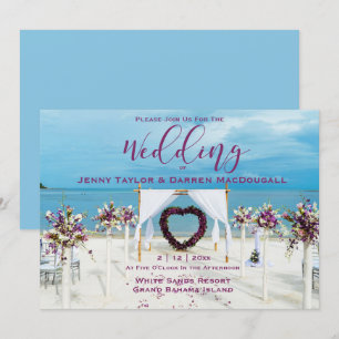Invitation Cabana Beach Destination Mariage