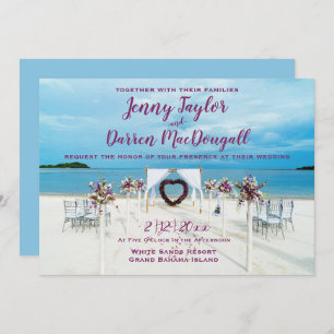 Invitation Cabana Beach Destination Mariage